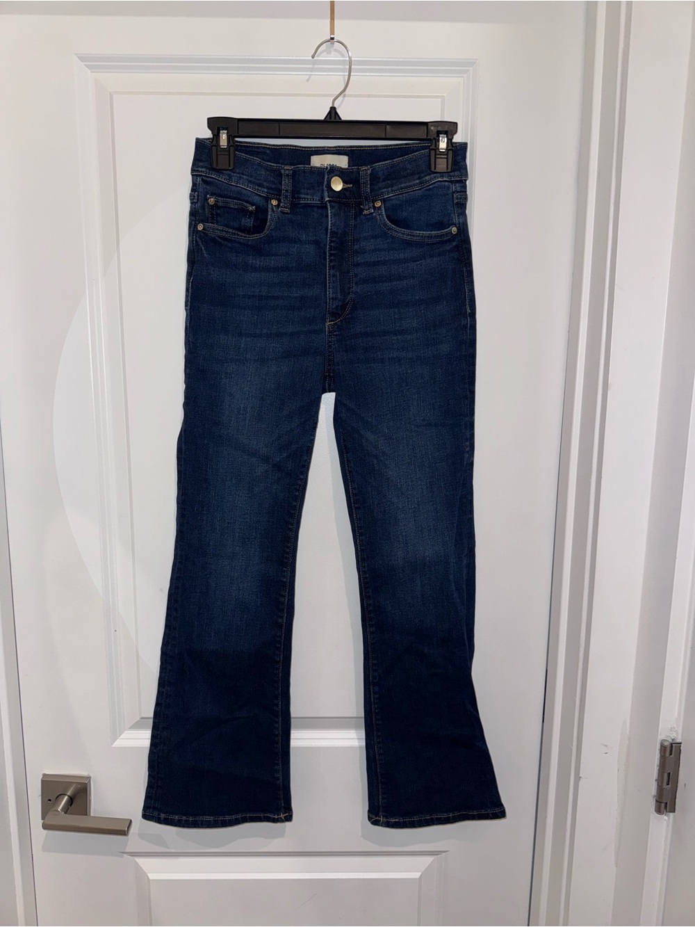 DL1961 Women's Dark Blue Wide Leg Jeans